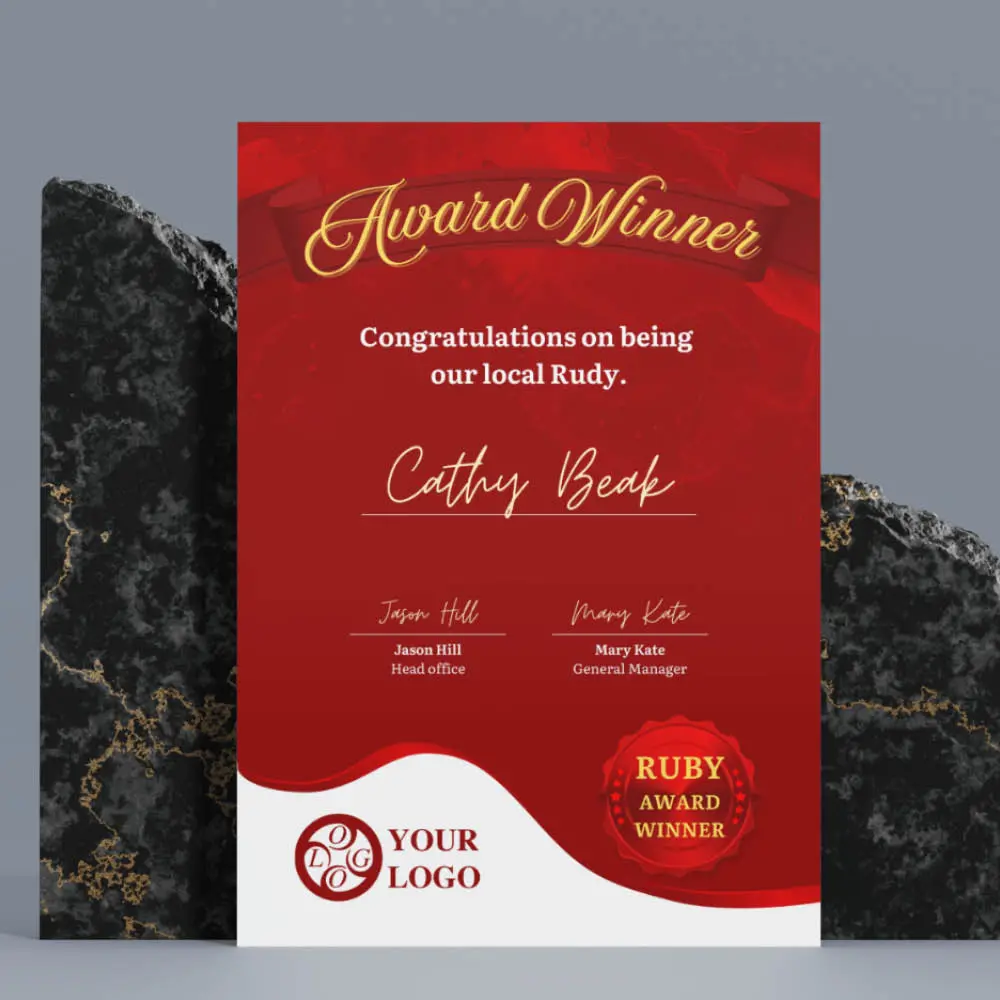 Award Winner Certificate Template