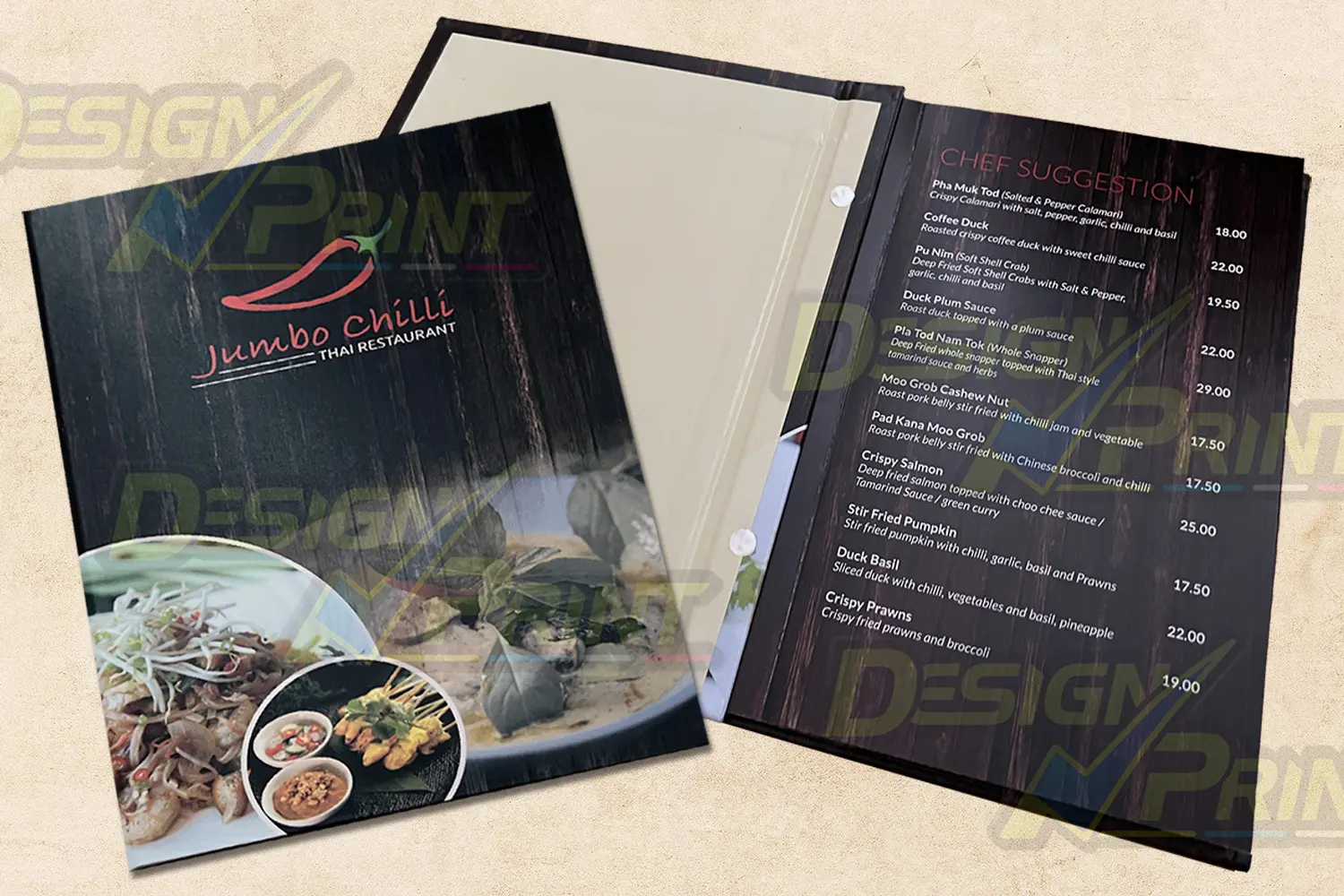 Hardcover Internal Hinge Menus