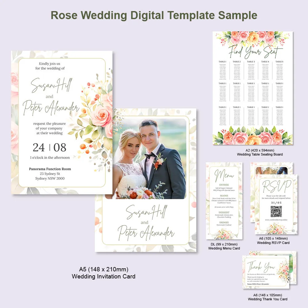 Rose Wedding Card Template8 jpg