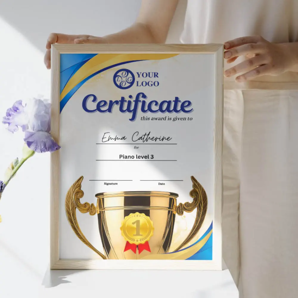 Trophy Style Certificate Template